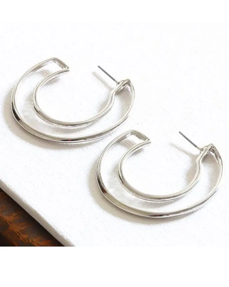 Big Metal London Silver Emma Circle Hoop Earrings