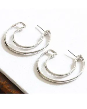 Big Metal London Silver Emma Circle Hoop Earrings