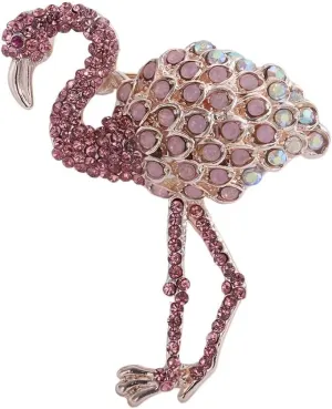 Flamingo Brooch Pins for Women, Pink Flamingo Brooch Pin, Cute Flamingo Animal Brooch Lapel Pin, Bohemian Flamingo Bird Brooches Pins for Women Hat Bag Suit Dress Accessories Jewelry