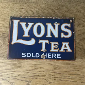 Metal Sign - Lyons Tea Sold Here