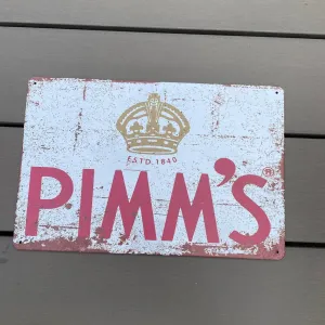Metal Sign - Pimms - Landscape