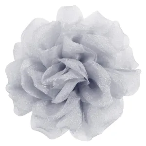 Rose Flower Brooches and Clips for Women | Light Gray Brooches & Hair Clips | Lapel & Hat Pins, 4.3 Inches