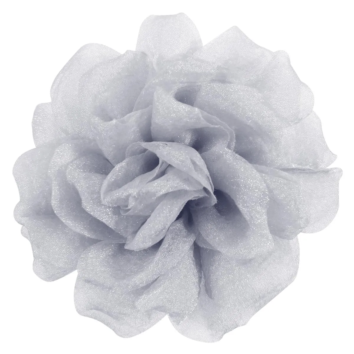 Rose Flower Brooches and Clips for Women | Light Gray Brooches & Hair Clips | Lapel & Hat Pins, 4.3 Inches