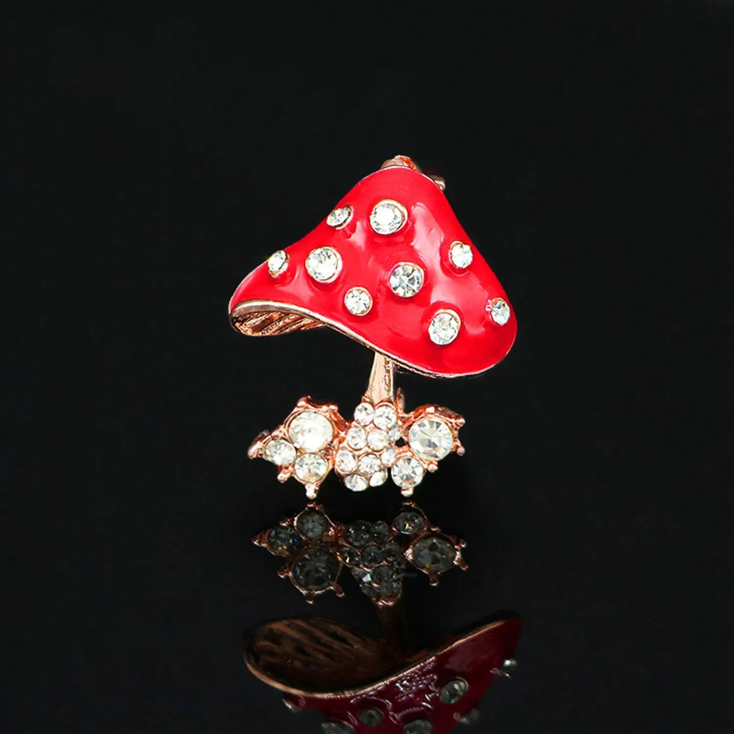 Women's Crystal Pearl Flower Brooches Elegant Enamel Rhinestone Floral Statement Brooch Pins Fashion Jewelry Accessories for Women Gift Gold